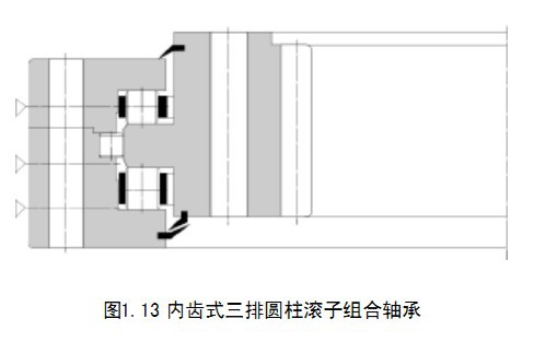 結(jié)構(gòu)示意圖內(nèi)齒三排圓柱-轉(zhuǎn)盤(pán)軸承